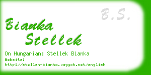 bianka stellek business card